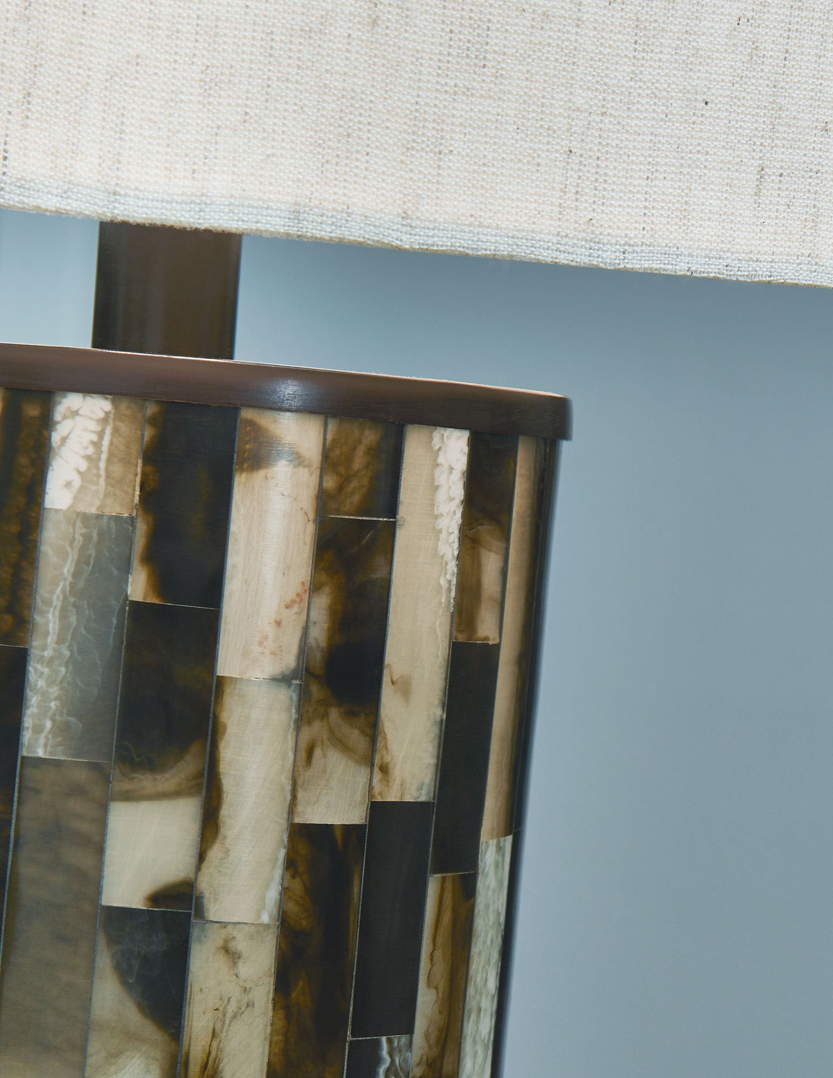 Ellford - Poly Table Lamp - Black / Brown / Cream