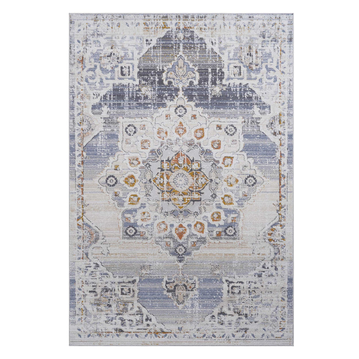 Payas - 8' X 10' Medallion Area Rug - Cream / Gold