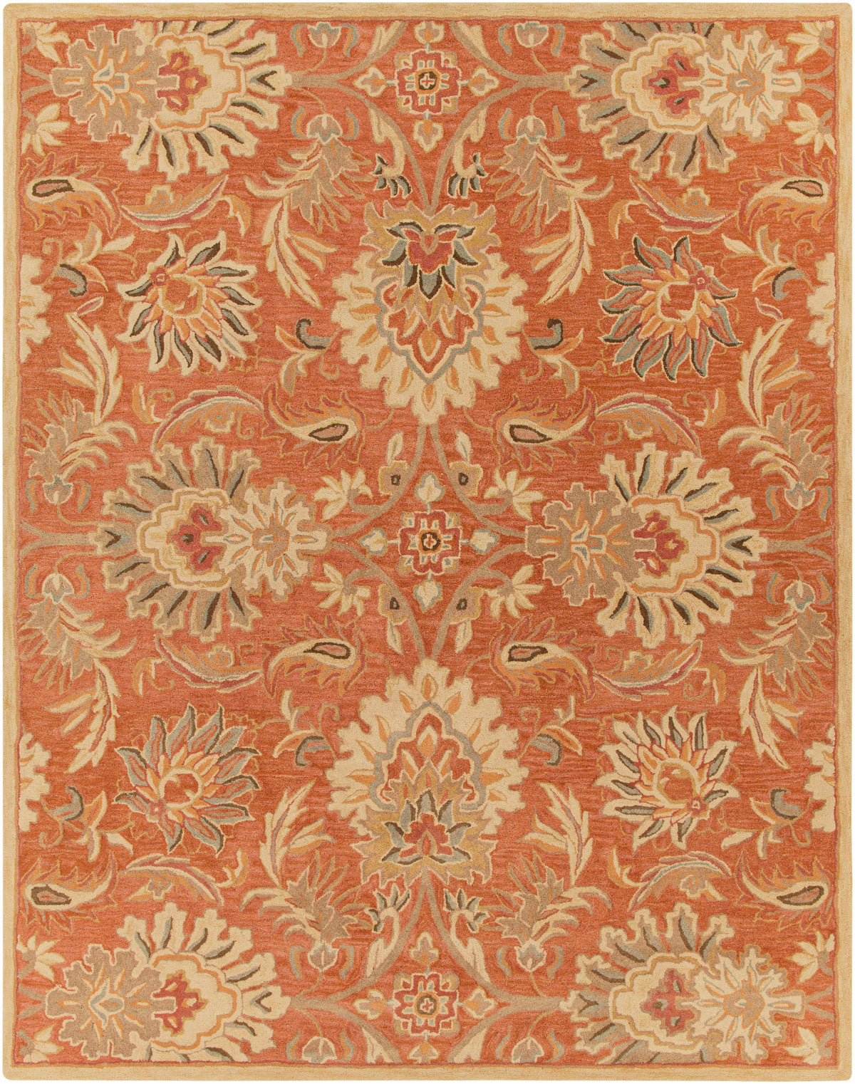 Chesterton Hand Tufted Orange 1112 Area Rug
