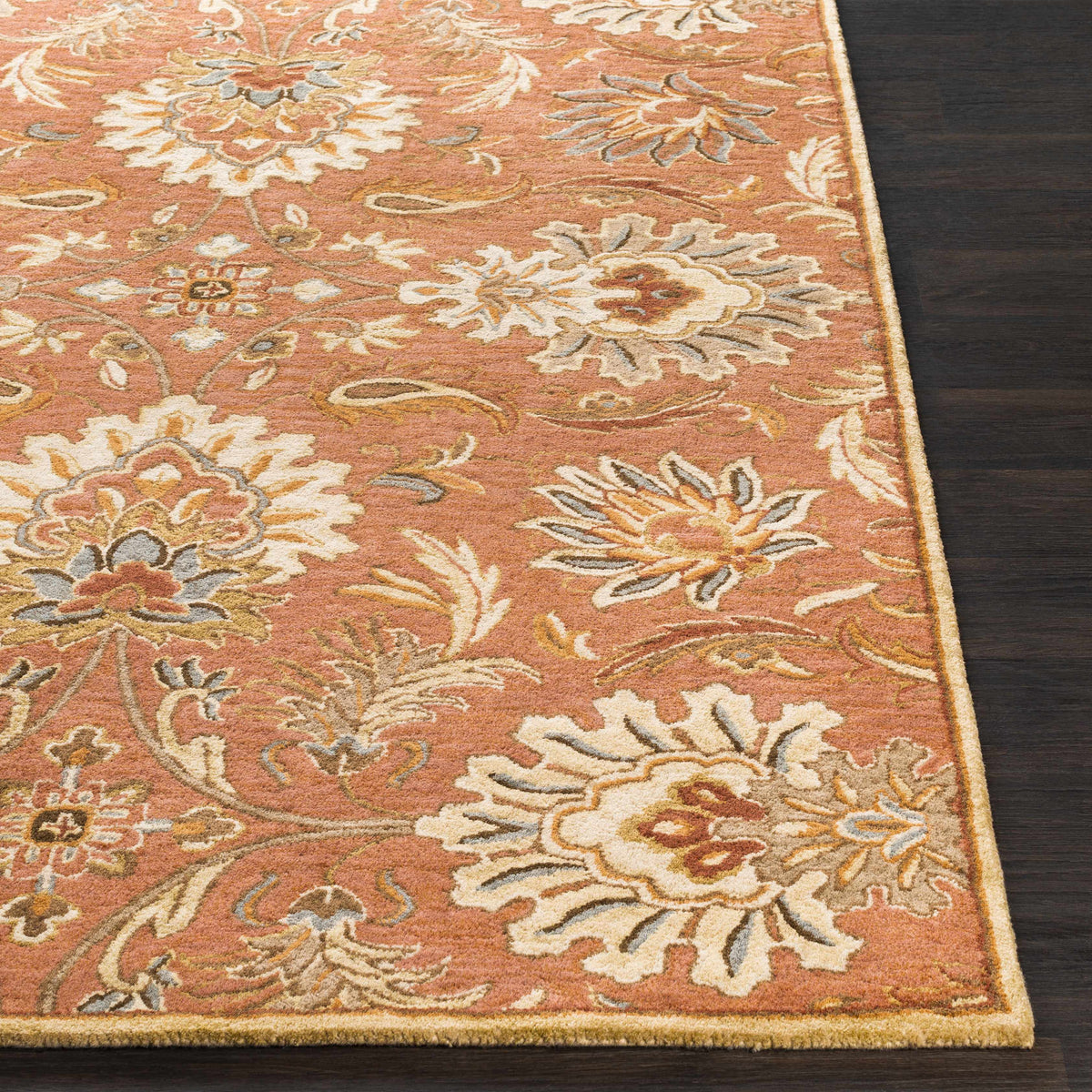 Chesterton Hand Tufted Orange 1112 Area Rug