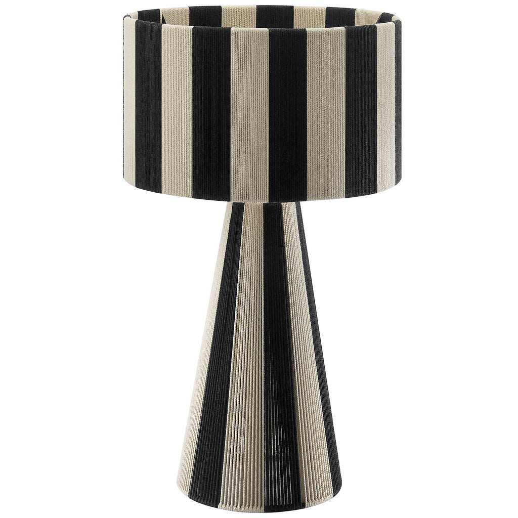 Renae Handwoven Cotton Thread Striped Table Lamp by Modway