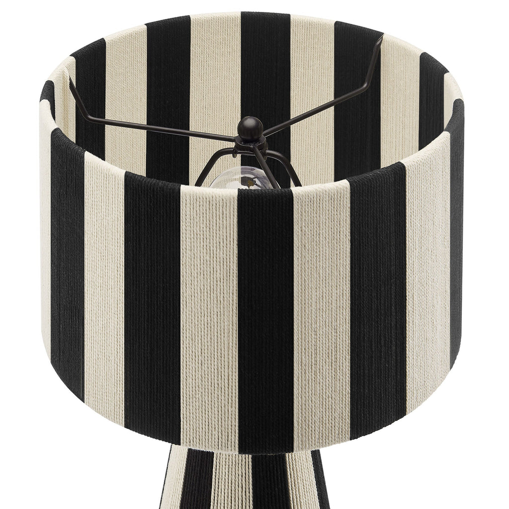 Renae Handwoven Cotton Thread Striped Table Lamp by Modway