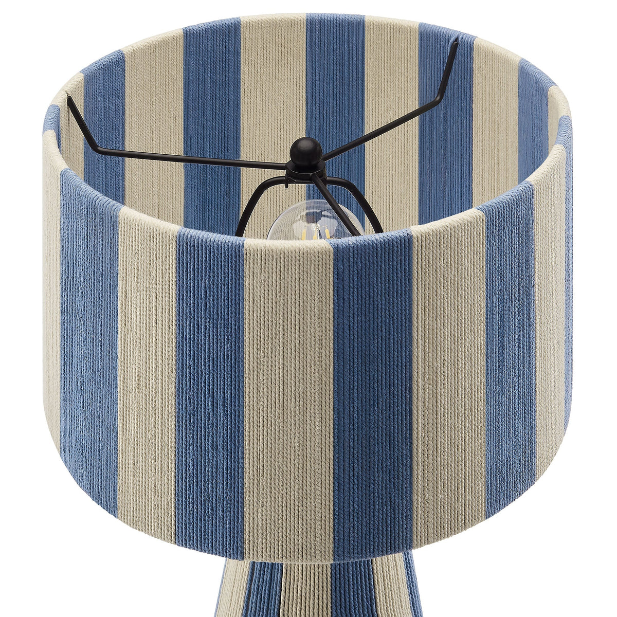 Renae Handwoven Cotton Thread Striped Table Lamp by Modway