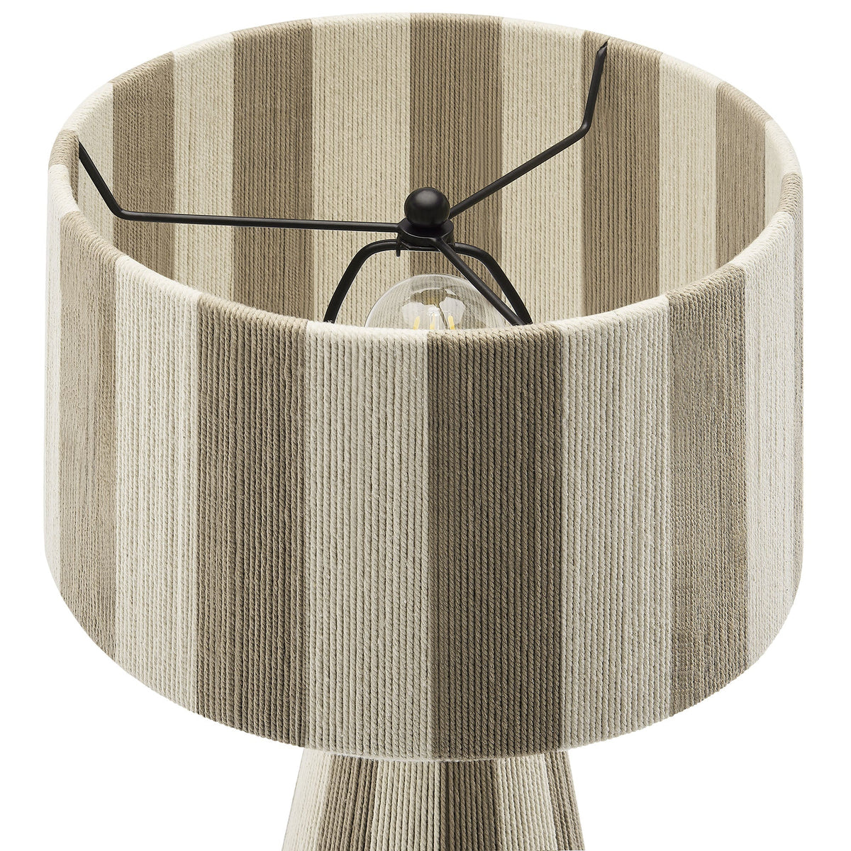Renae Handwoven Cotton Thread Striped Table Lamp by Modway
