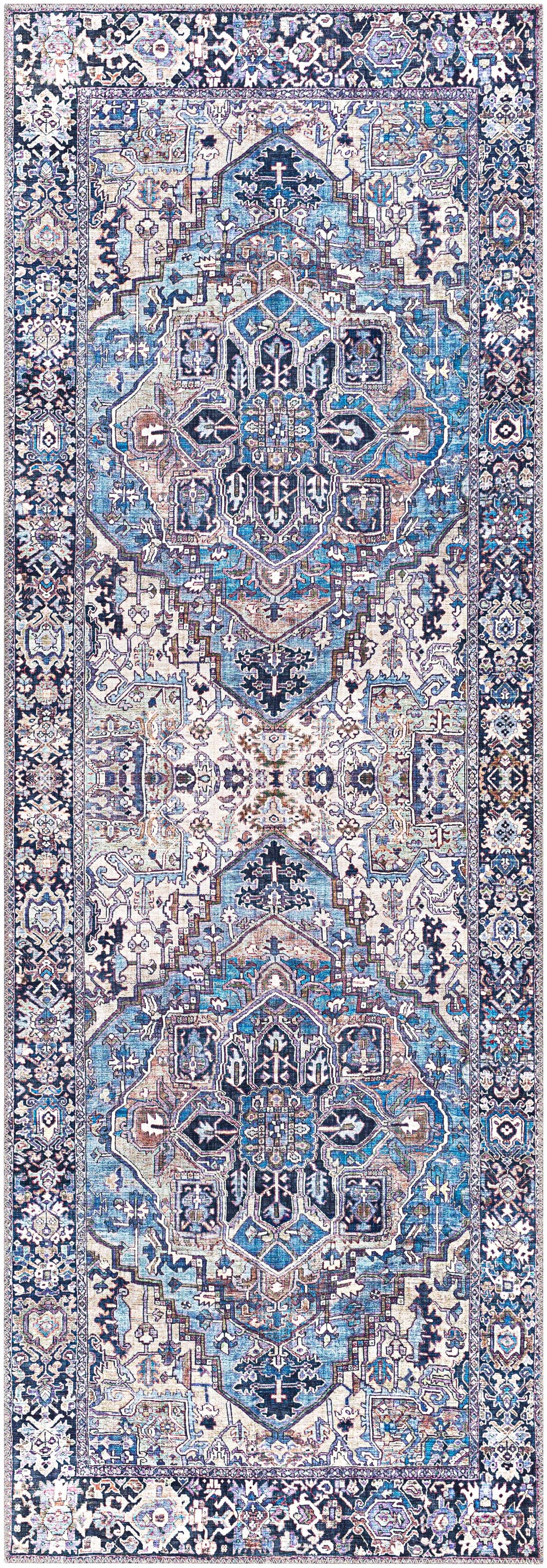 Neyland Iris Blue Area Rug 2362