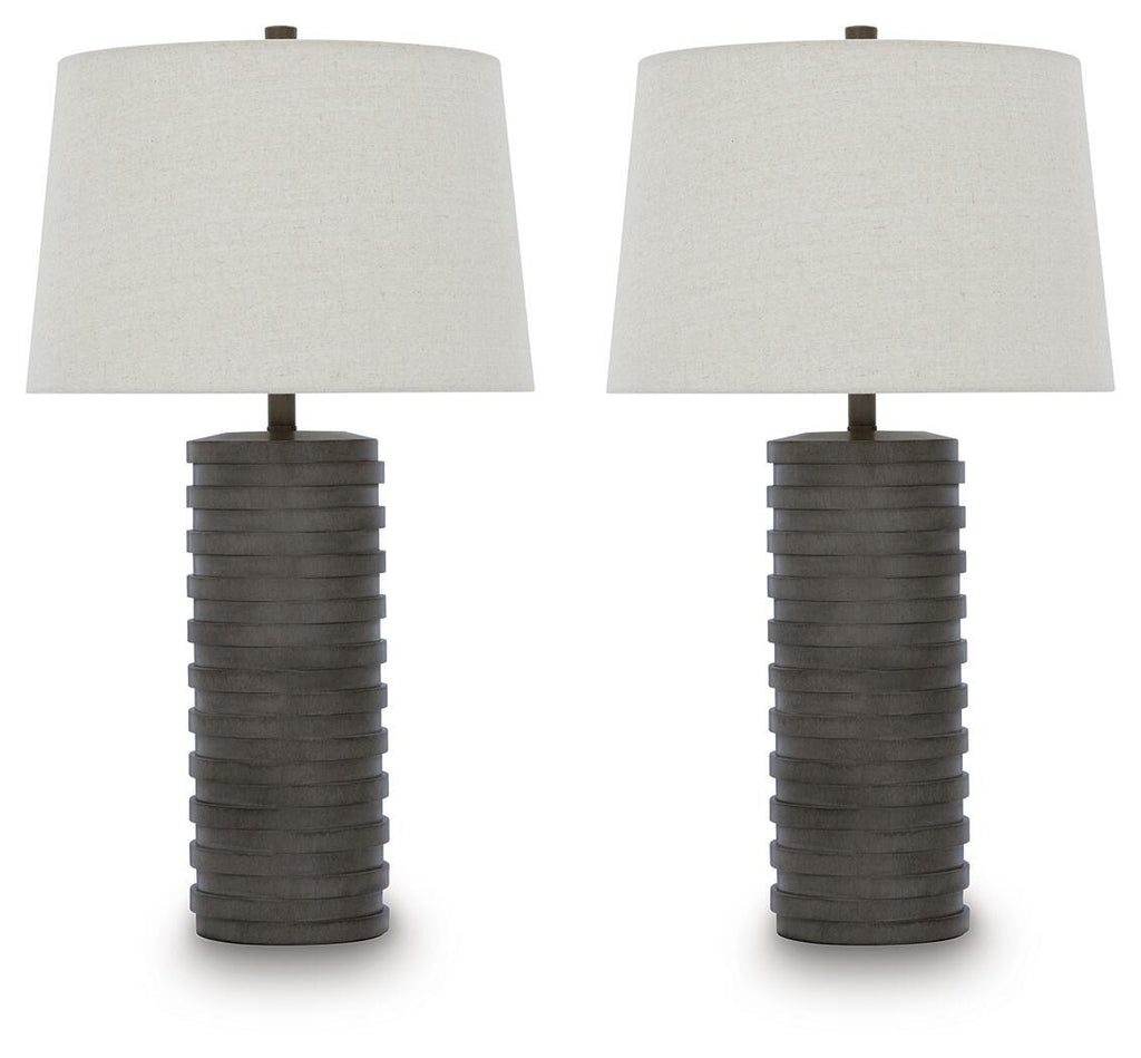 Neilett - Poly Table Lamp (Set of 2) - Antique Brown