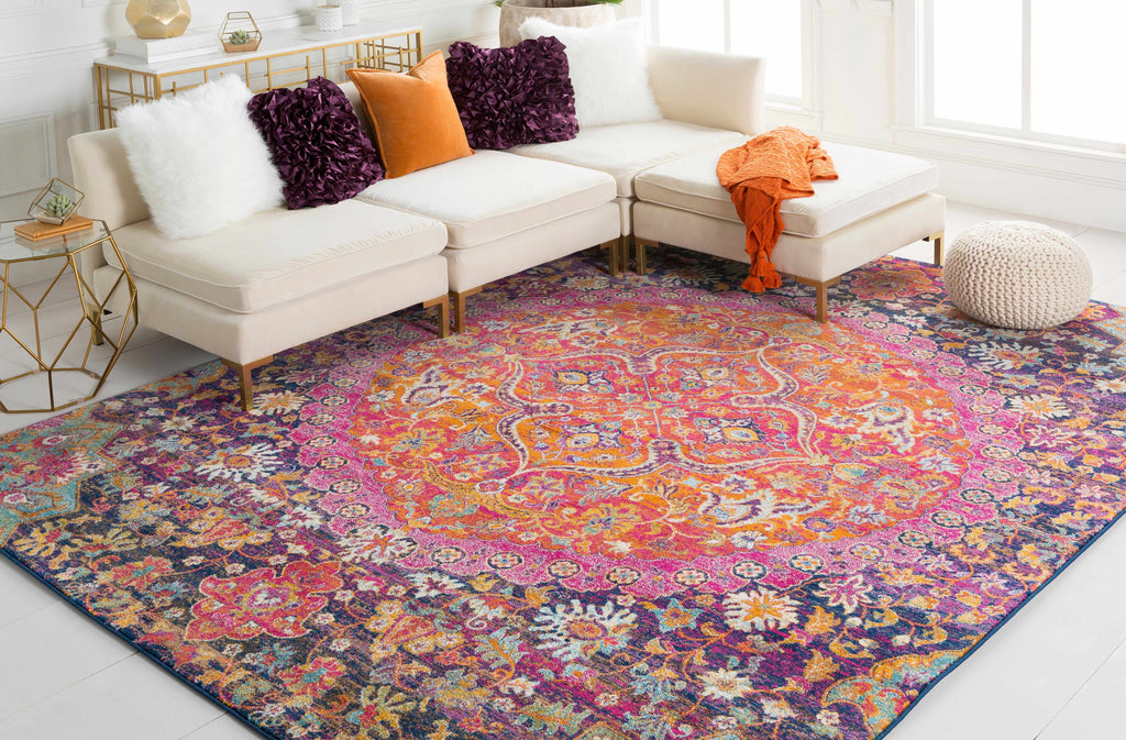 Burnt Orange Ojus Area Rug